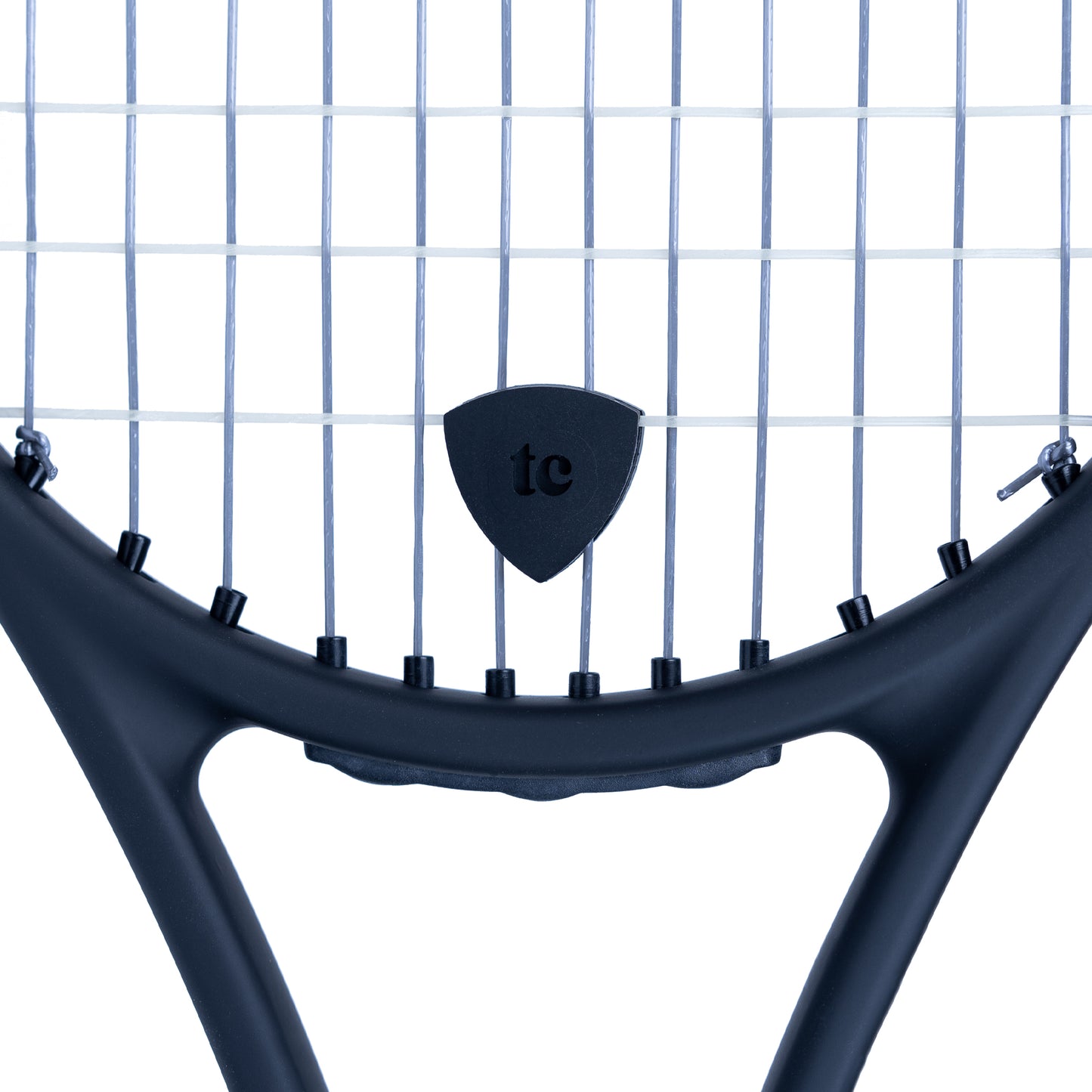 TennisCompanion Vibration Dampener Installed Within Tennis Strings